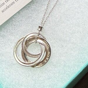 Tiffany & Co. Interlocking Ring Pendant Necklace - Silver